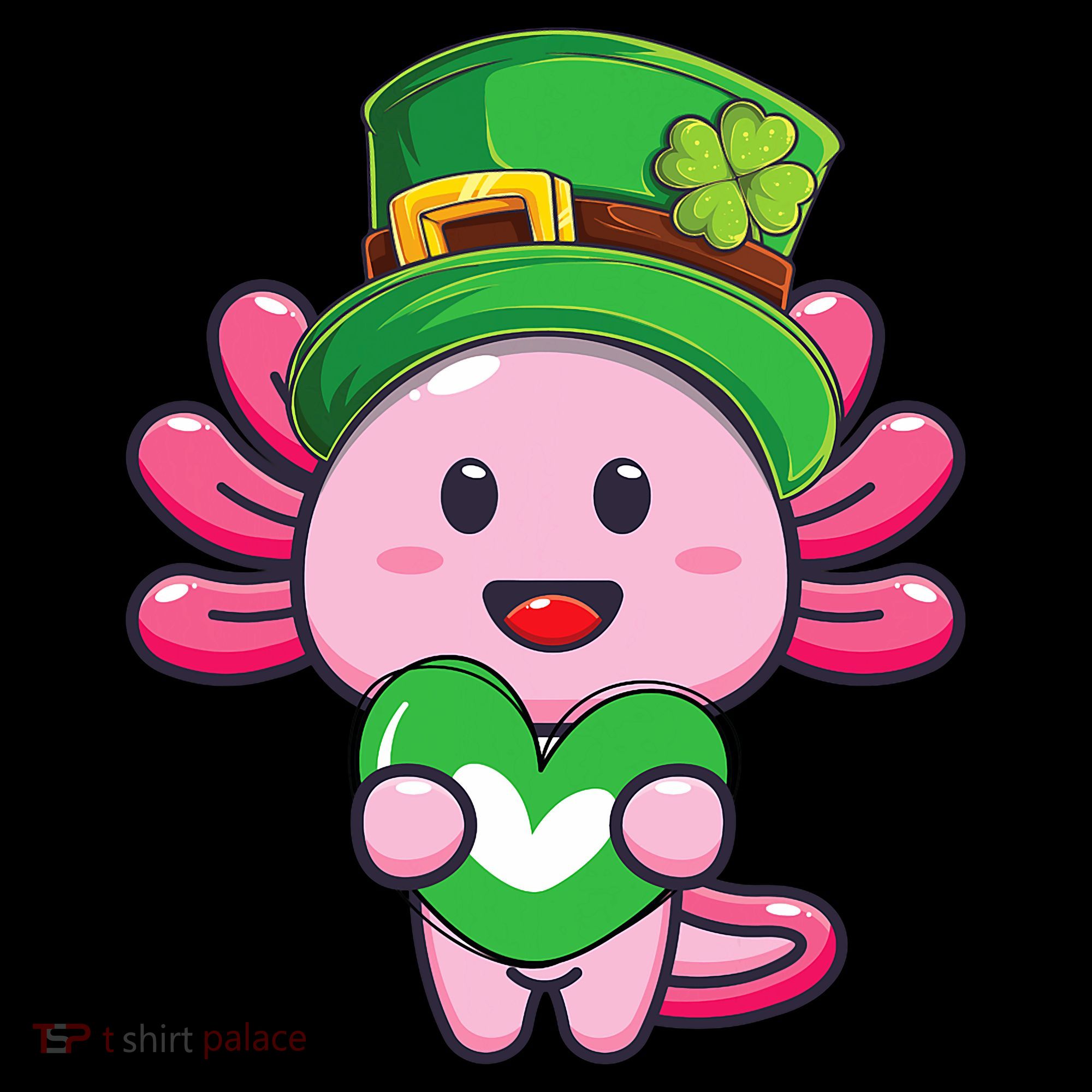 Axolotl Saint Patricks Day Axolotl St Patrick Toddler T-Shirt