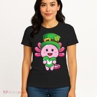 Axolotl Saint Patricks Day Axolotl St Patrick Women's T-Shirt thumb 4