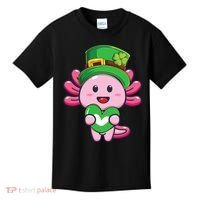 Axolotl Saint Patricks Day Axolotl St Patrick Kids T-Shirt thumb 0