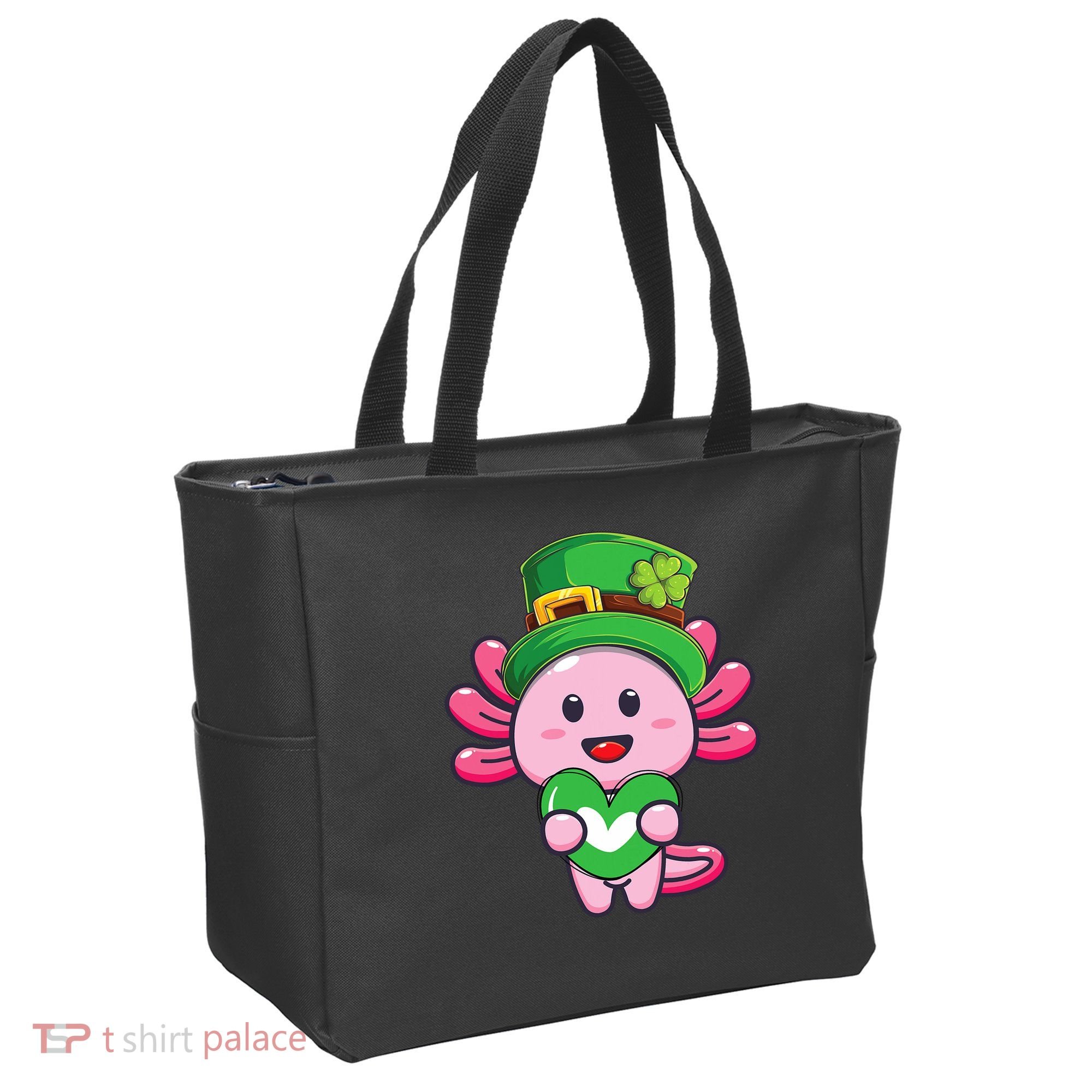Axolotl Saint Patricks Day Axolotl St Patrick Tote Bag