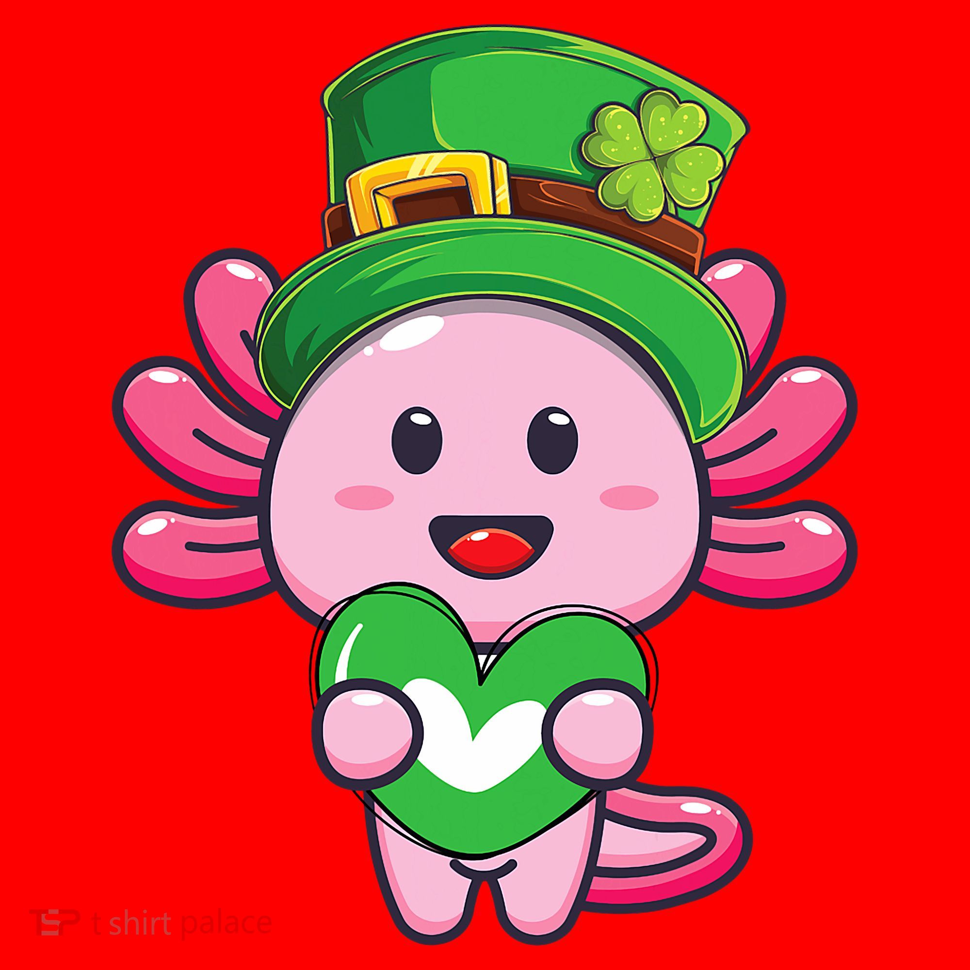 Axolotl Saint Patricks Day Axolotl St Patrick Santa Hat