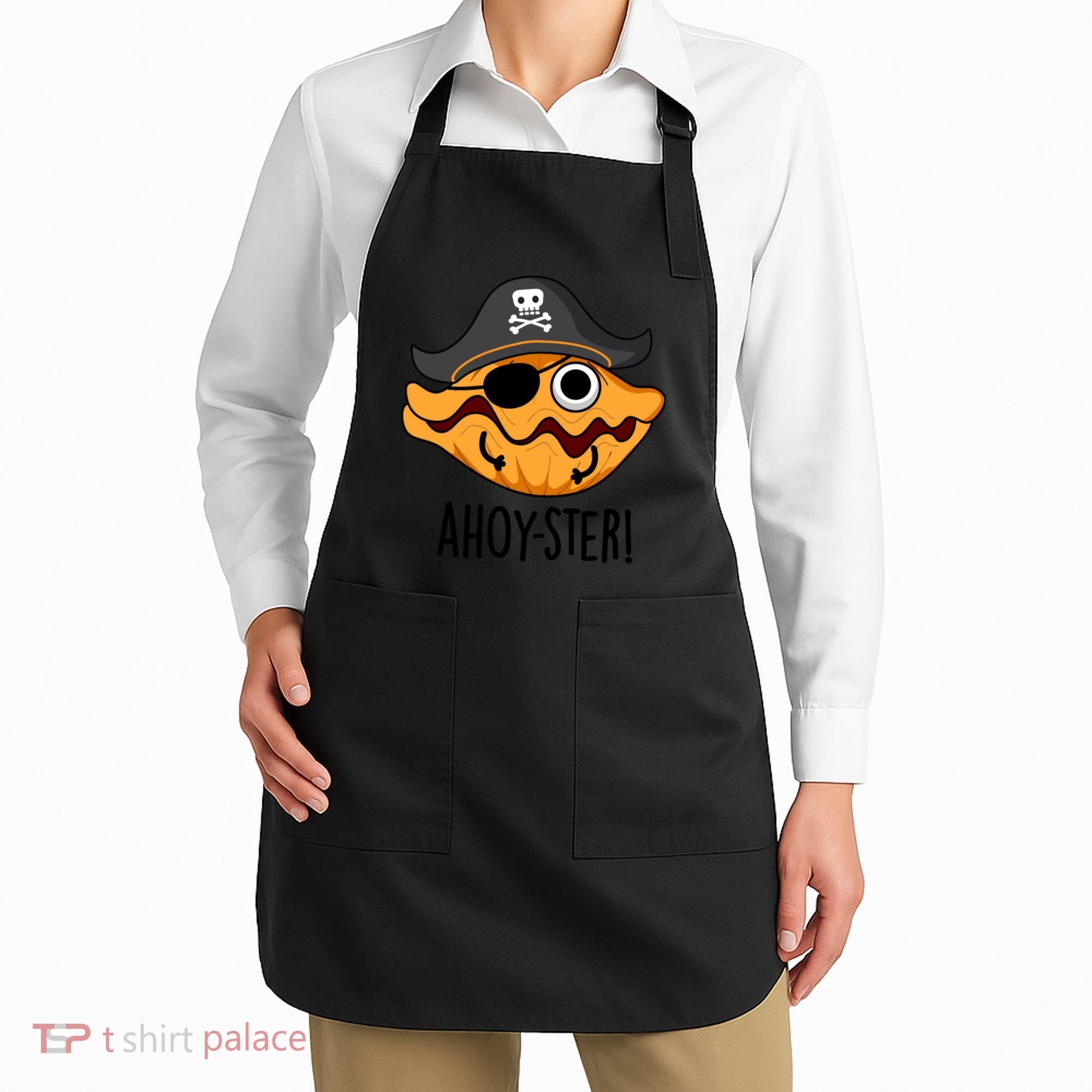 Ahoy Ster Pirate Funny Oyster Puns Apron