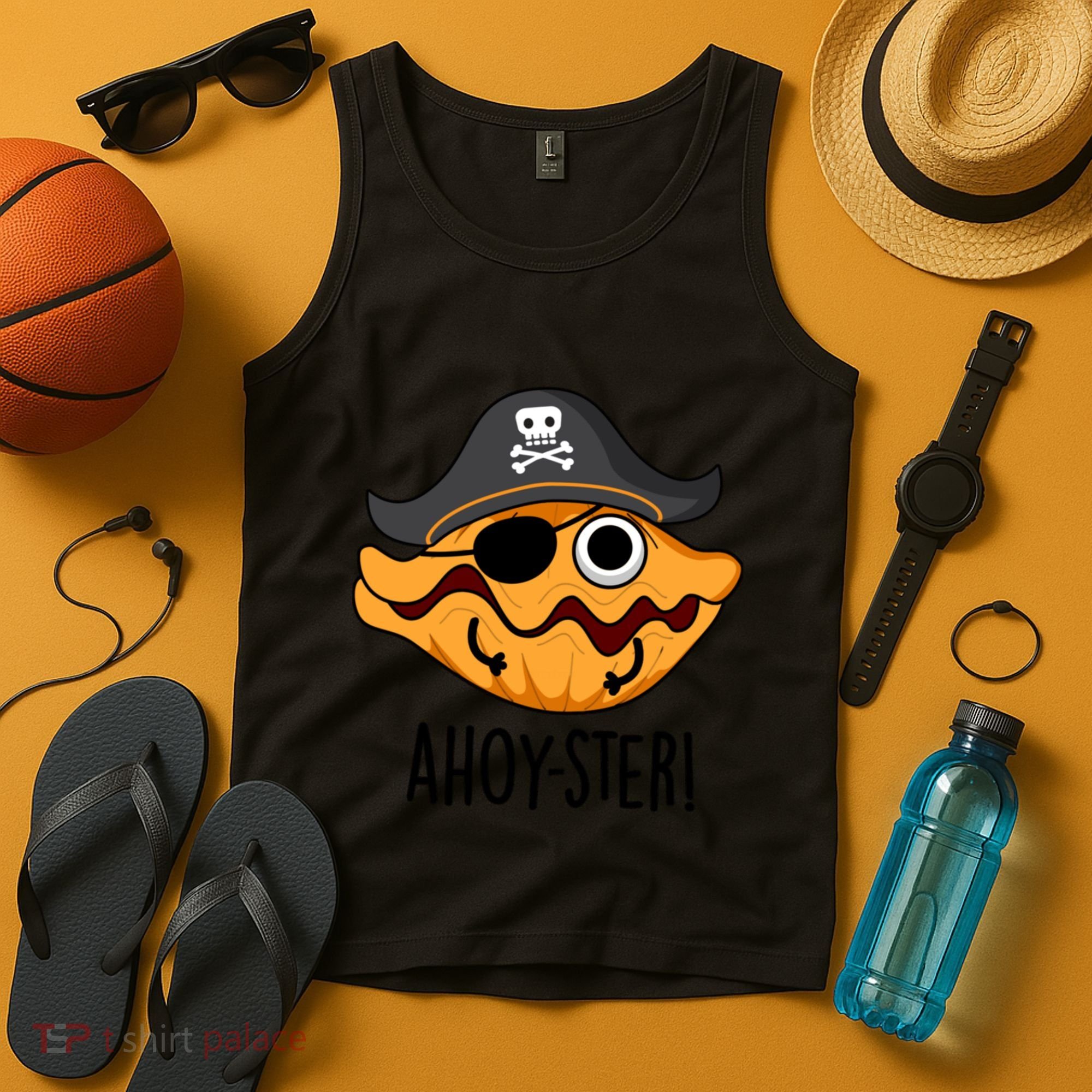 Ahoy Ster Pirate Funny Oyster Puns Tank Top