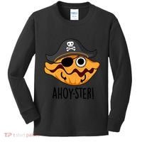 Ahoy Ster Pirate Funny Oyster Puns Kids Long Sleeve Shirt thumb 0