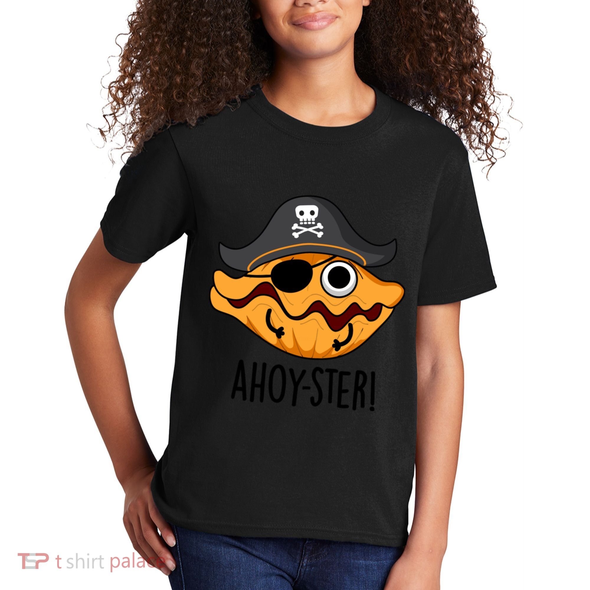 Ahoy Ster Pirate Funny Oyster Puns Kids T-Shirt