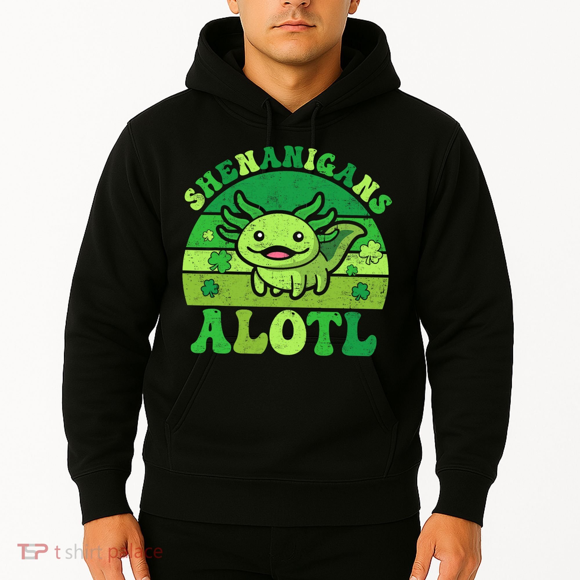 Axolotl St Patricks Day Alotl Shenanigans Hoodie