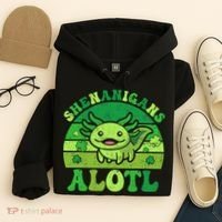 Axolotl St Patricks Day Alotl Shenanigans Hoodie thumb 4