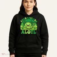 Axolotl St Patricks Day Alotl Shenanigans Hoodie thumb 5