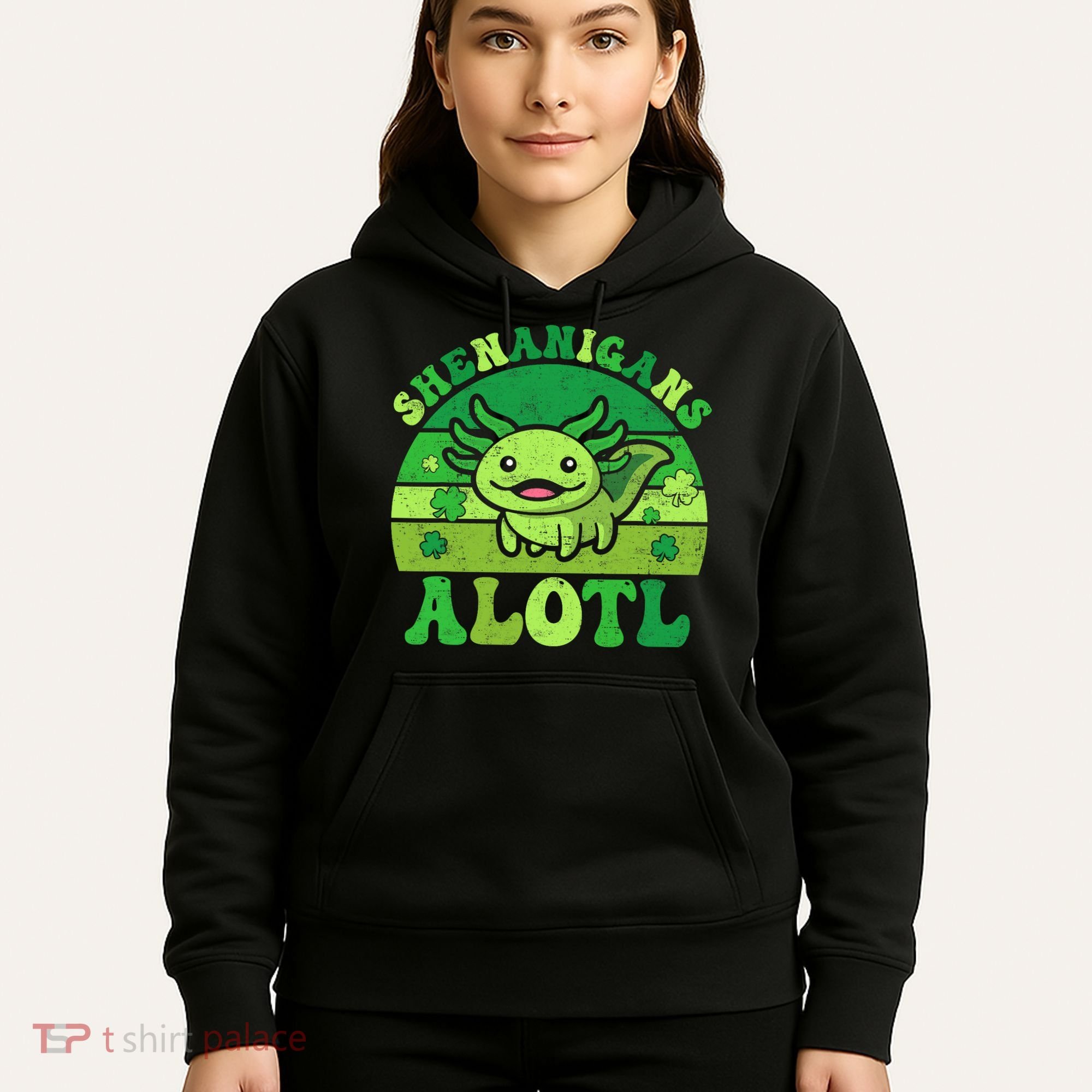 Axolotl St Patricks Day Alotl Shenanigans Hoodie