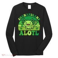 Axolotl St Patricks Day Alotl Shenanigans Long Sleeve Shirt thumb 0