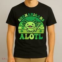 Axolotl St Patricks Day Alotl Shenanigans T-Shirt thumb 3