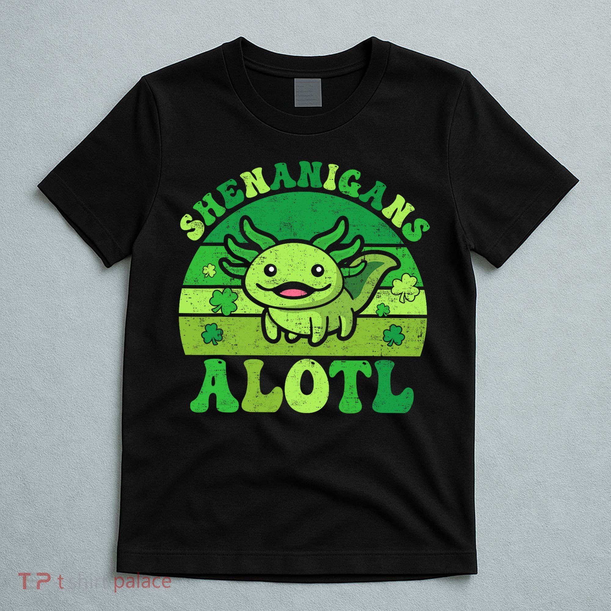 Axolotl St Patricks Day Alotl Shenanigans T-Shirt