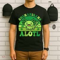 Axolotl St Patricks Day Alotl Shenanigans T-Shirt thumb 6