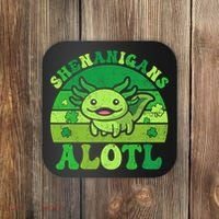 Axolotl St Patricks Day Alotl Shenanigans Coaster thumb 0