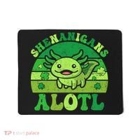 Axolotl St Patricks Day Alotl Shenanigans Mousepad thumb 0