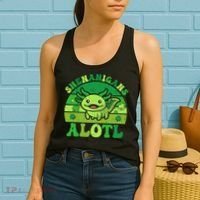 Axolotl St Patricks Day Alotl Shenanigans Women's Tank Top thumb 2