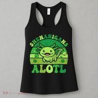 Axolotl St Patricks Day Alotl Shenanigans Women's Tank Top thumb 3