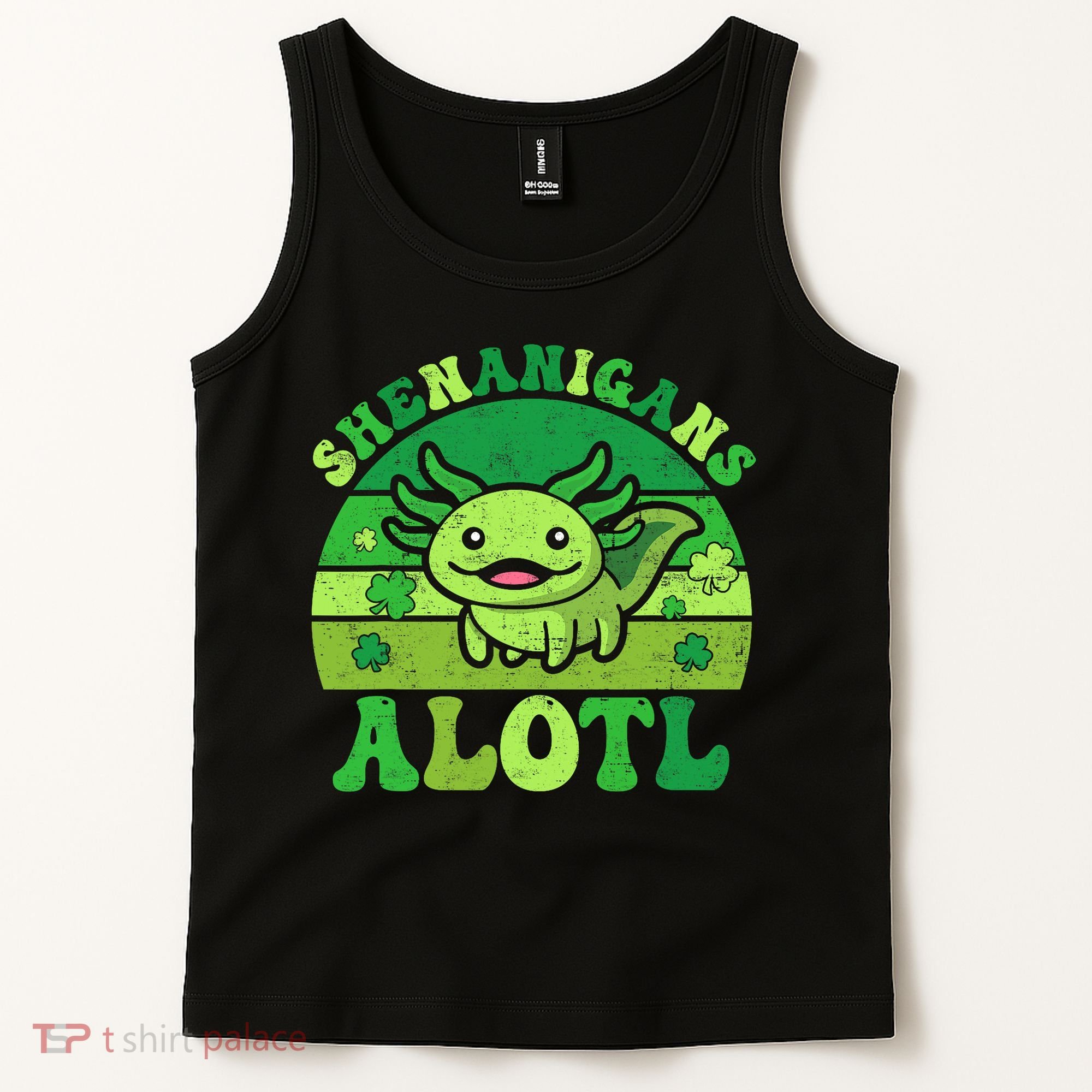 Axolotl St Patricks Day Alotl Shenanigans Tank Top