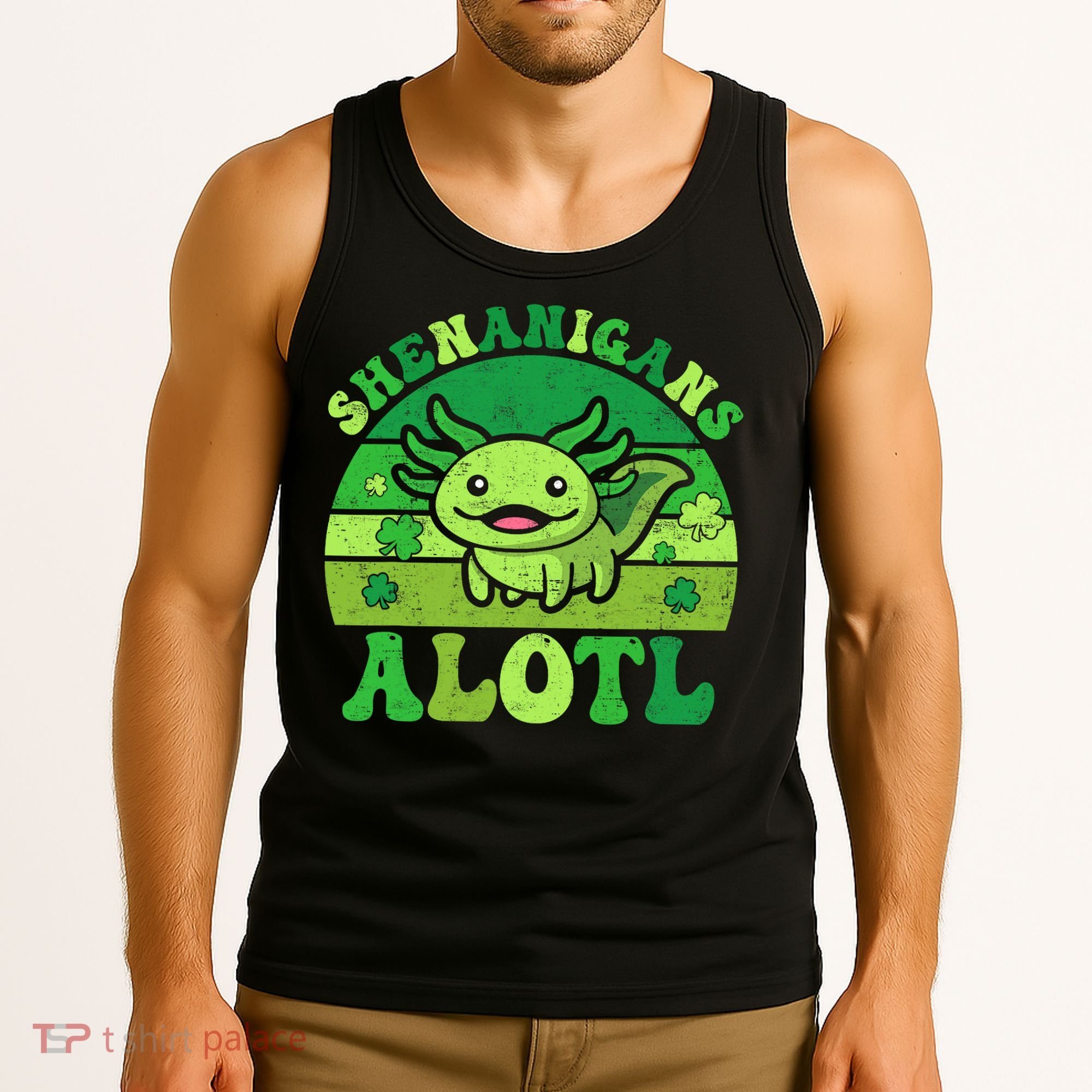 Axolotl St Patricks Day Alotl Shenanigans Tank Top