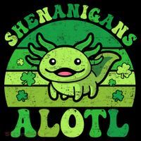 Axolotl St Patricks Day Alotl Shenanigans Tank Top thumb 6