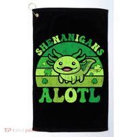 Axolotl St Patricks Day Alotl Shenanigans Golf Towel thumb 0