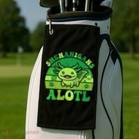 Axolotl St Patricks Day Alotl Shenanigans Golf Towel thumb 2