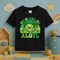 Axolotl St Patricks Day Alotl Shenanigans Toddler T-Shirt thumb 3