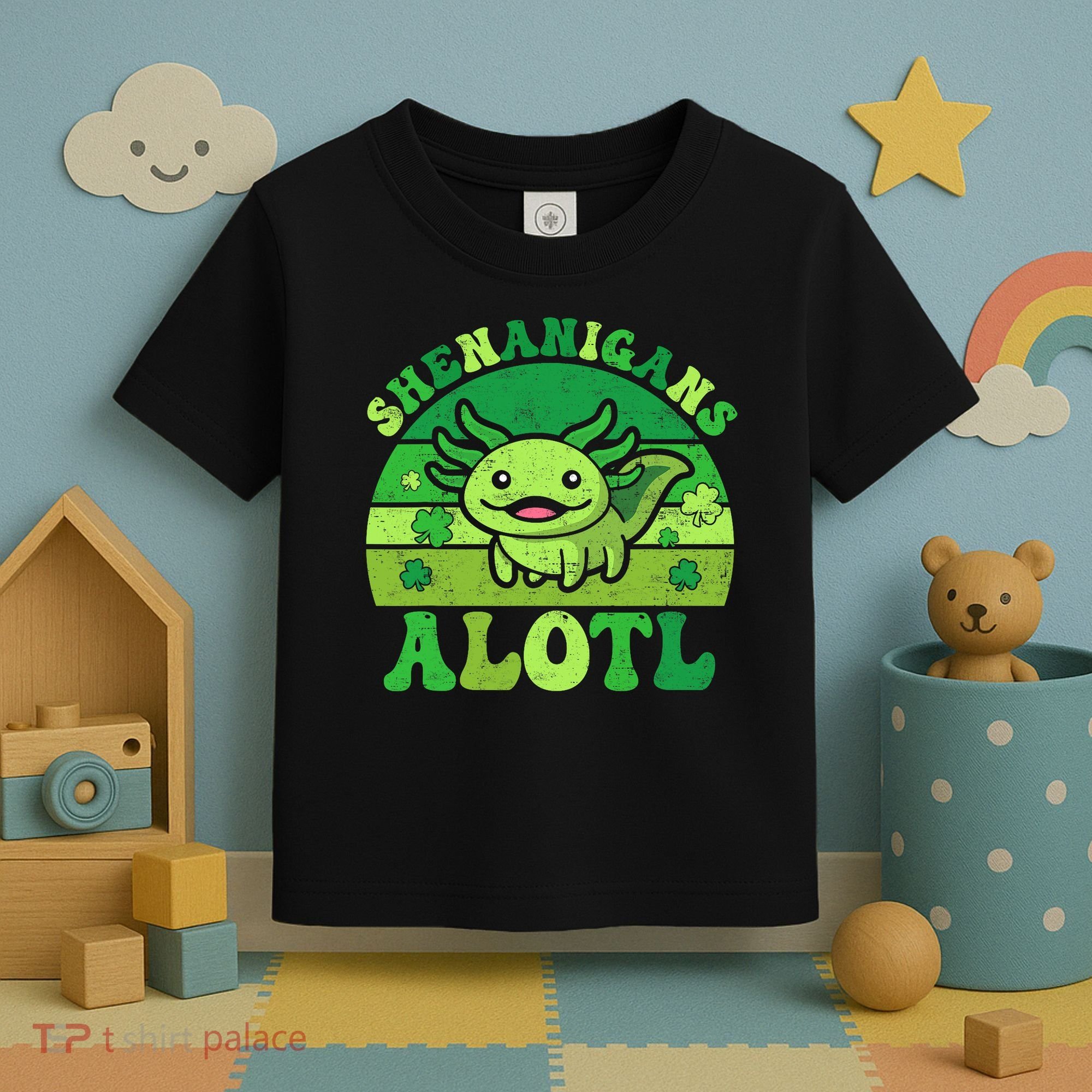 Axolotl St Patricks Day Alotl Shenanigans Toddler T-Shirt