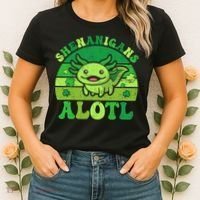 Axolotl St Patricks Day Alotl Shenanigans Women's T-Shirt thumb 2