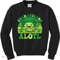 Axolotl St Patricks Day Alotl Shenanigans Kids Sweatshirt thumb 0