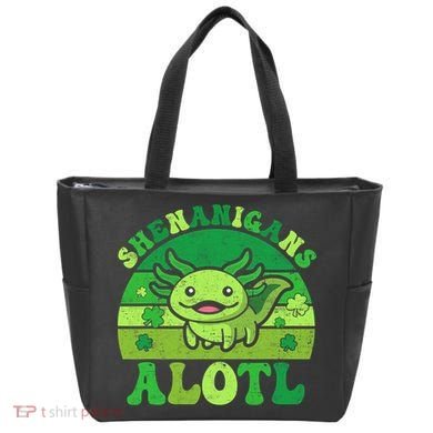 Axolotl St Patricks Day Alotl Shenanigans Tote Bag