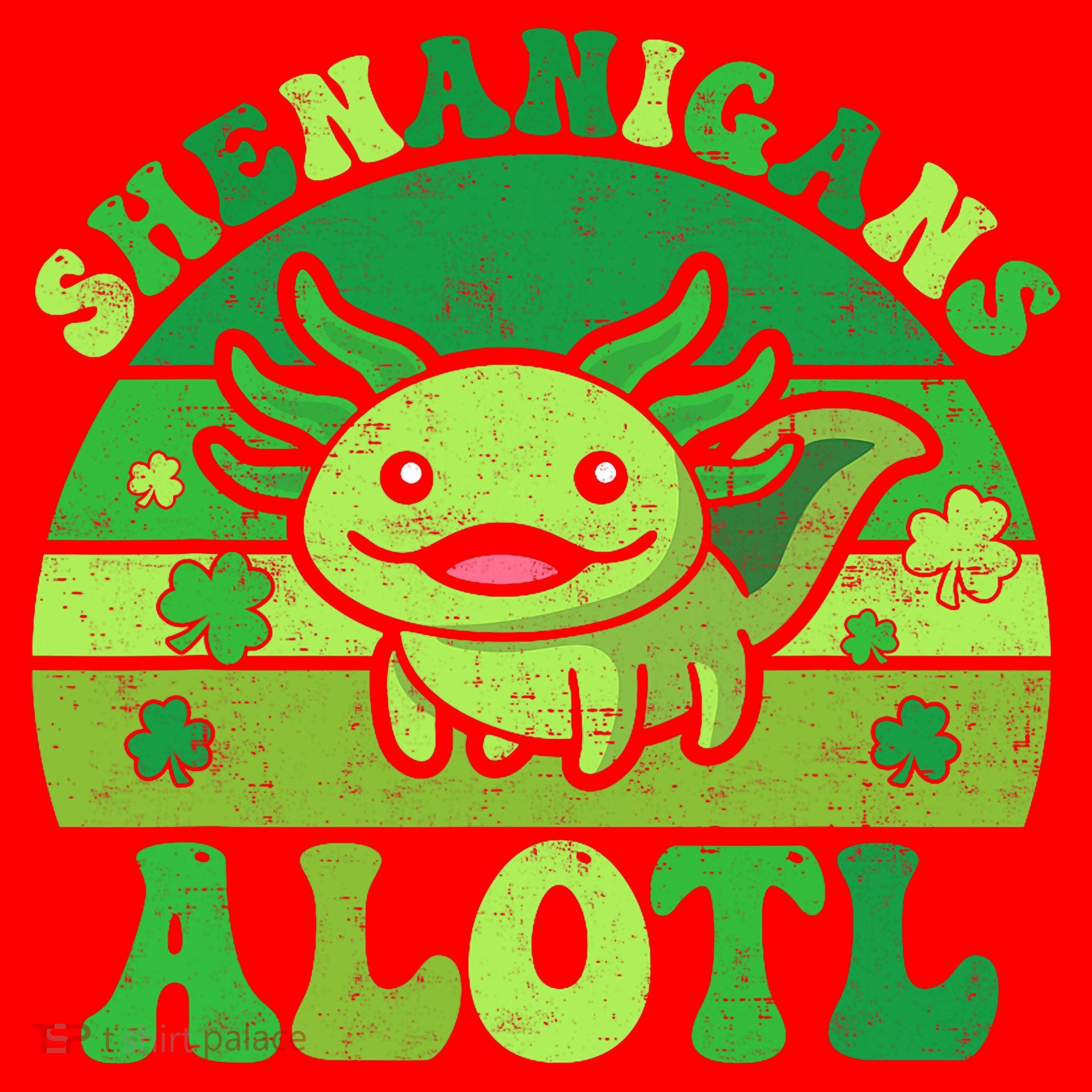Axolotl St Patricks Day Alotl Shenanigans Santa Hat
