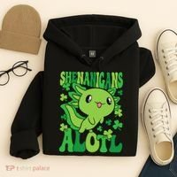 Axolotl St. Patrick's Day Shenanigans Alotl 2 Hoodie thumb 4
