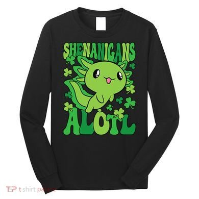 Axolotl St. Patrick's Day Shenanigans Alotl 2 Long Sleeve Shirt