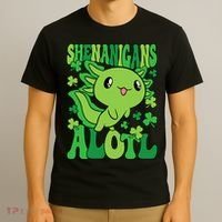 Axolotl St. Patrick's Day Shenanigans Alotl 2 T-Shirt thumb 3