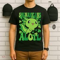 Axolotl St. Patrick's Day Shenanigans Alotl 2 T-Shirt thumb 6