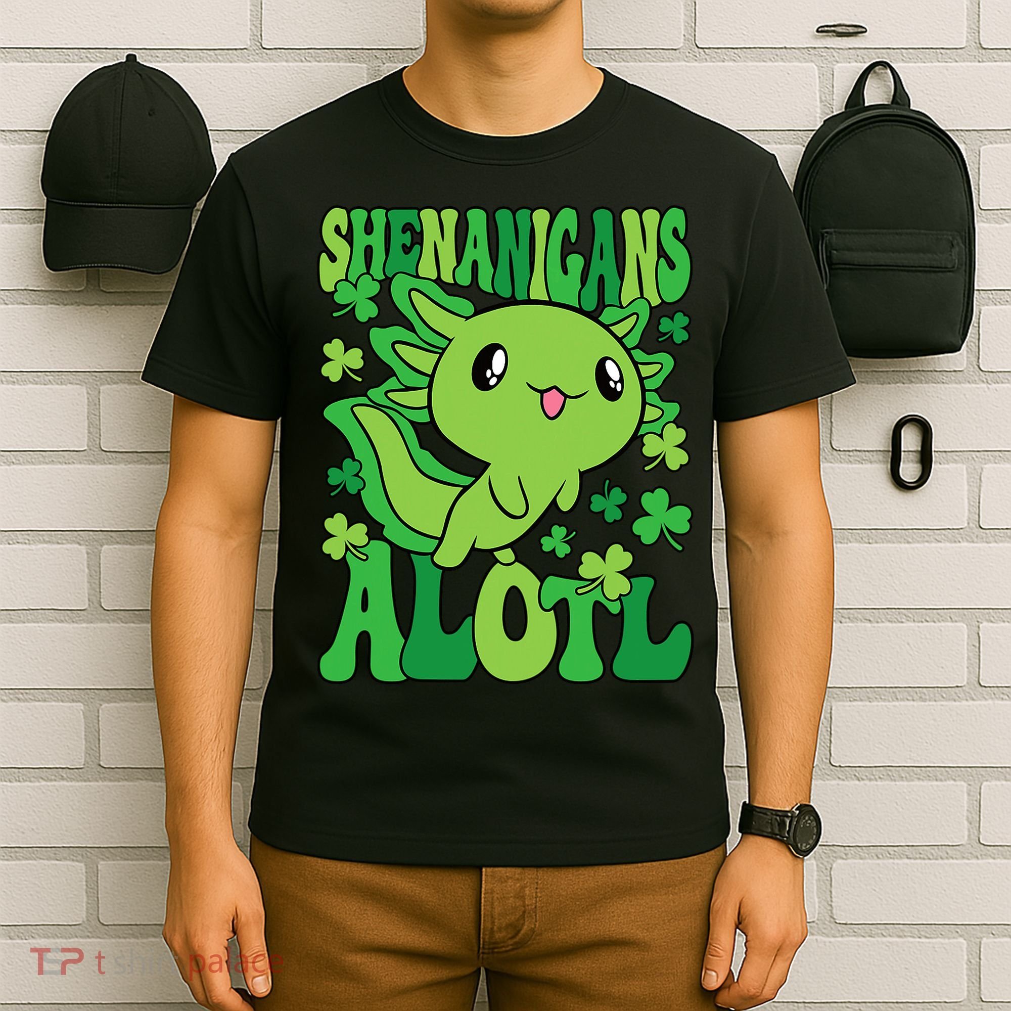 Axolotl St. Patrick's Day Shenanigans Alotl 2 T-Shirt