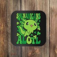 Axolotl St. Patrick's Day Shenanigans Alotl 2 Coaster thumb 0