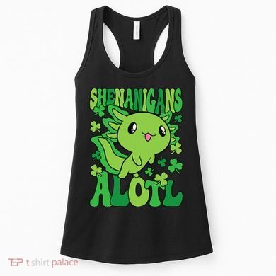 Axolotl St. Patrick's Day Shenanigans Alotl 2 Women's Tank Top