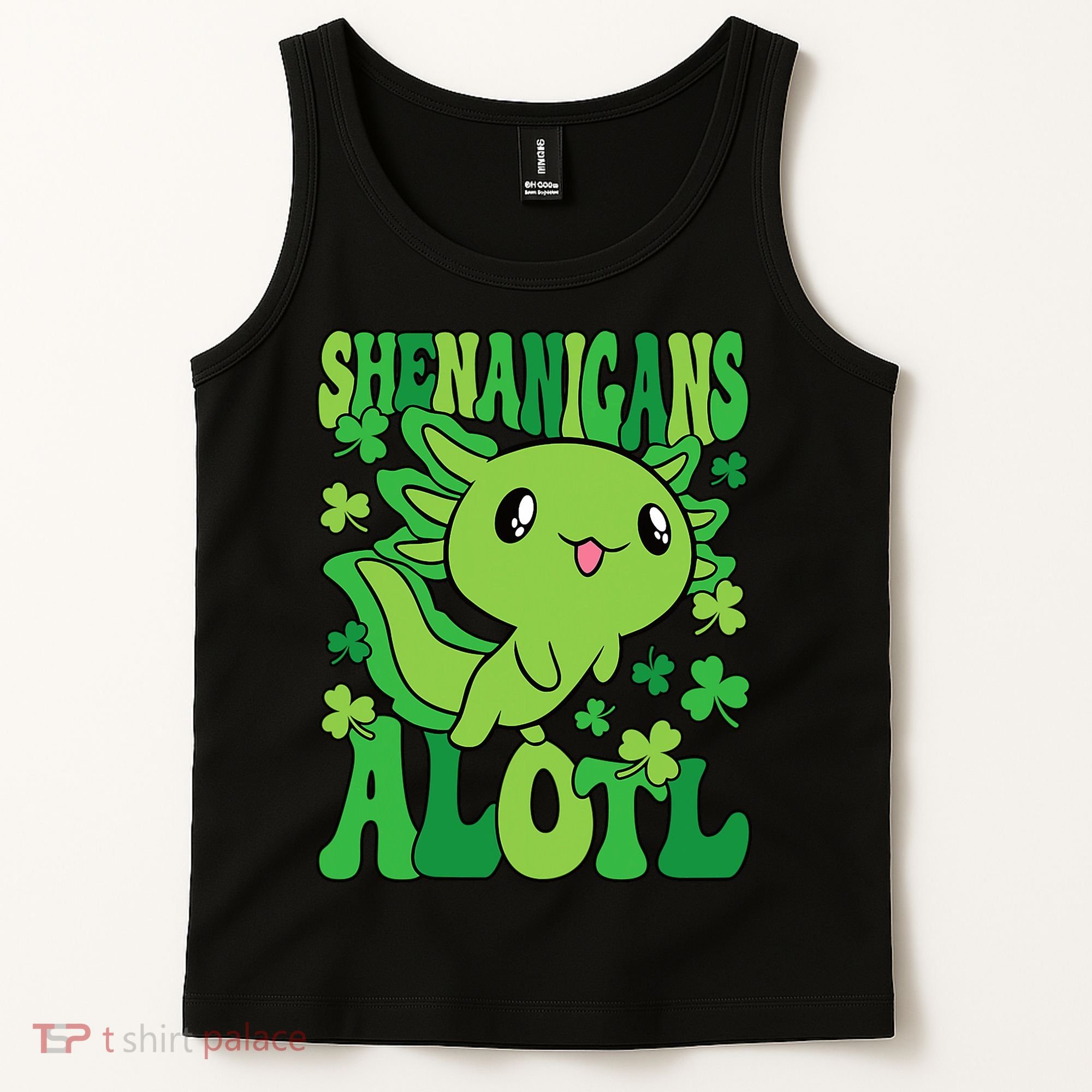 Axolotl St. Patrick's Day Shenanigans Alotl 2 Tank Top