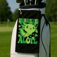 Axolotl St. Patrick's Day Shenanigans Alotl 2 Golf Towel thumb 2