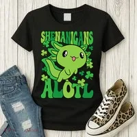 Axolotl St. Patrick's Day Shenanigans Alotl 2 Women's T-Shirt thumb 3