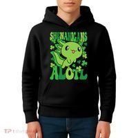 Axolotl St. Patrick's Day Shenanigans Alotl 2 Kids Hoodie thumb 4