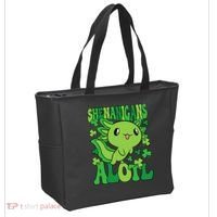 Axolotl St. Patrick's Day Shenanigans Alotl 2 Tote Bag thumb 2