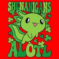 Axolotl St. Patrick's Day Shenanigans Alotl 2 Santa Hat thumb 1
