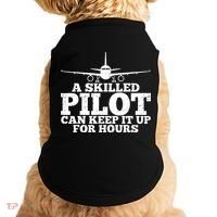 A Skilled Pilot Can Keep It Up For Hours Funny Aviation Doggie Tank thumb 0