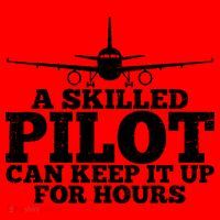 A Skilled Pilot Can Keep It Up For Hours Funny Aviation Santa Hat thumb 1