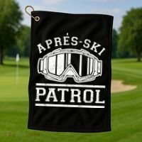 Apres Ski Patrol Meaningful Gift Golf Towel thumb 1