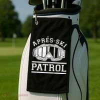 Apres Ski Patrol Meaningful Gift Golf Towel thumb 2