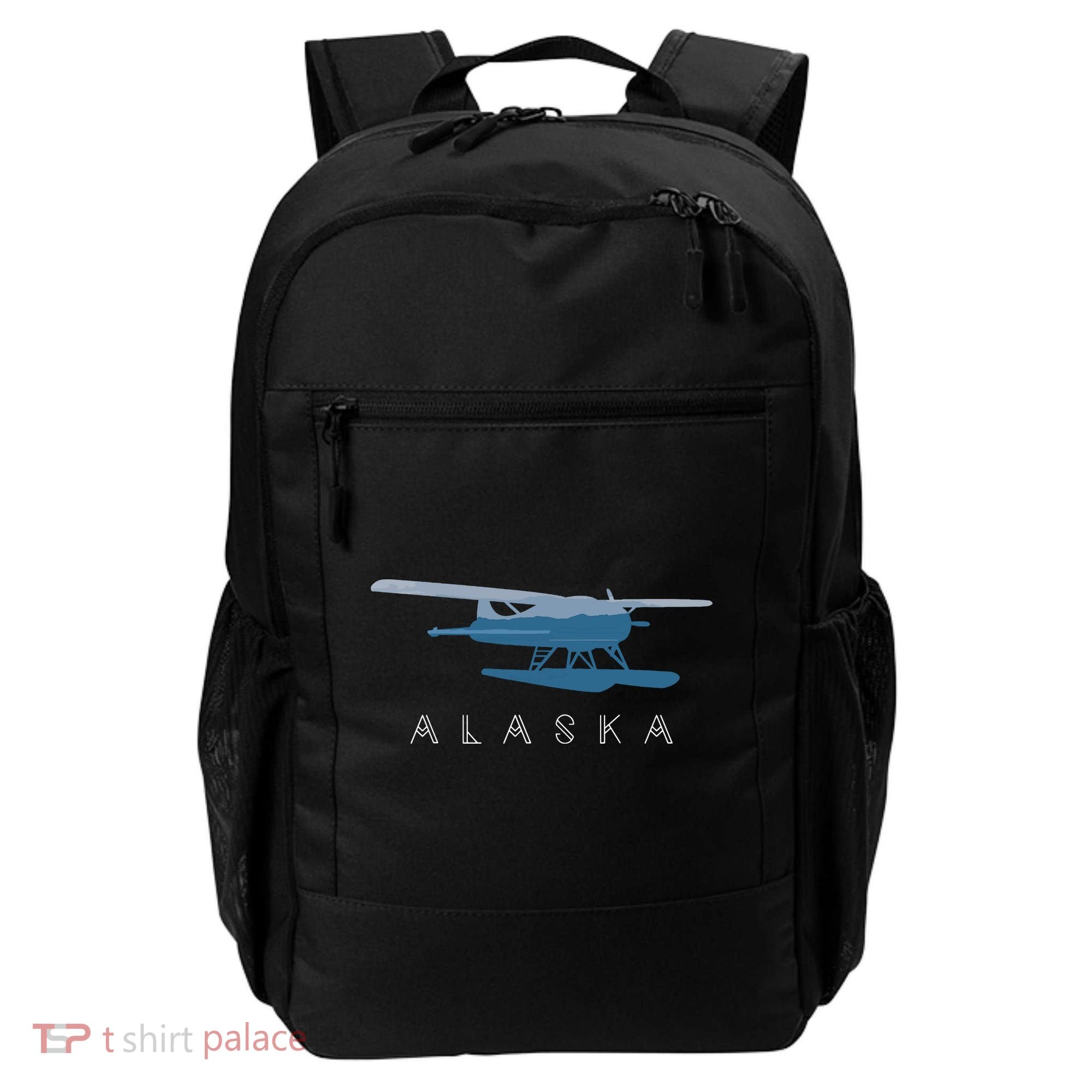 Alaska Sea Plane Seaplane Pilot Alaskan Landscape Backpack